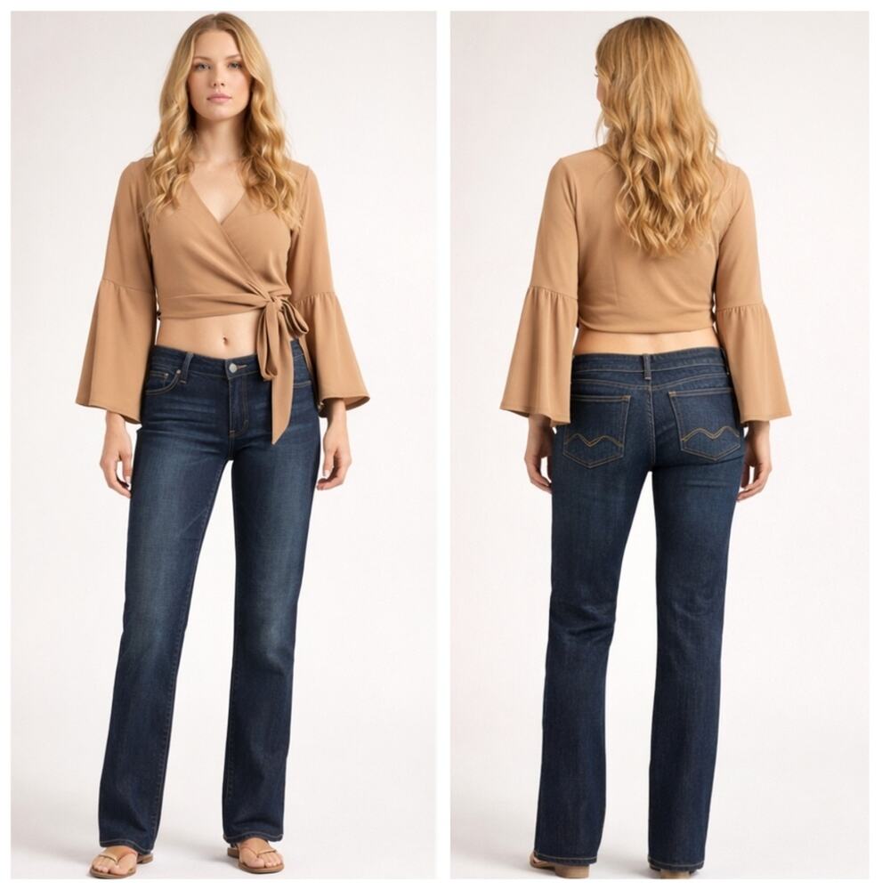 7 For All Mankind Straight Leg Jeans Size 31 Dark Wash Made USA   J1774